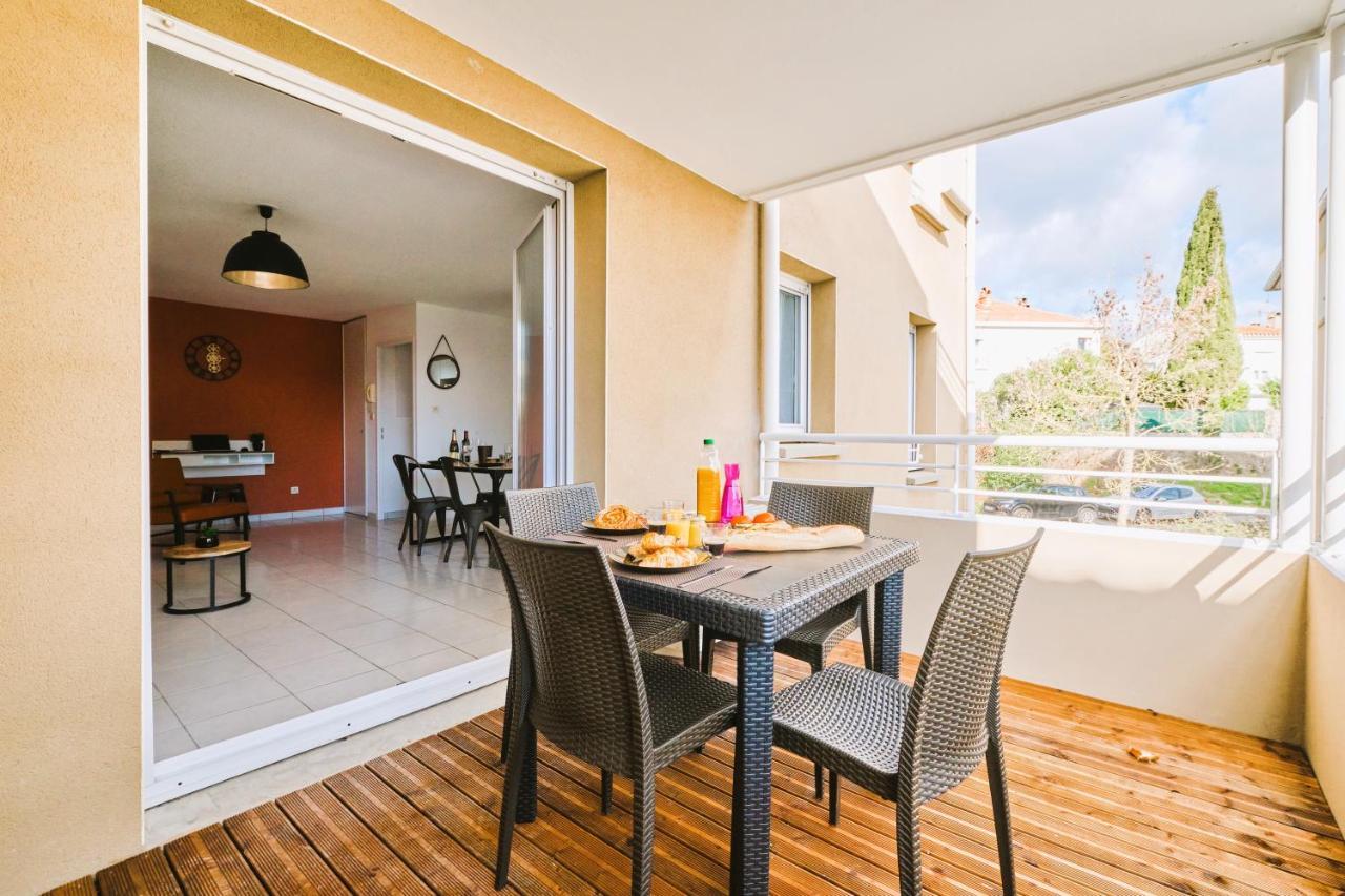 Tout Confort ! Calme, Climatisation, Piscine, Parking Gratuit, Grande Terrasse, Netflix, Wifi Carcassonne Dış mekan fotoğraf